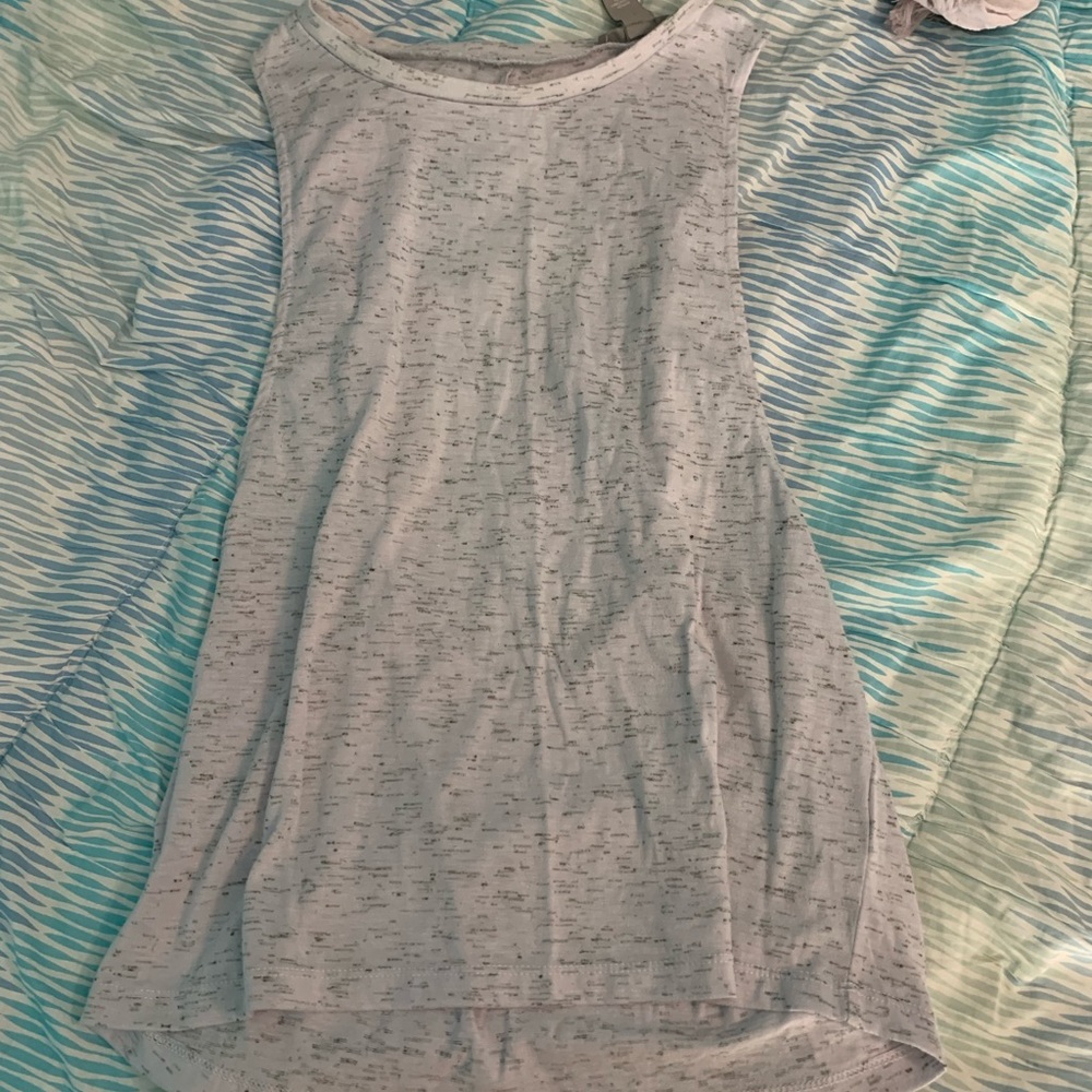 White and Grey open back tank top. From Forever 21